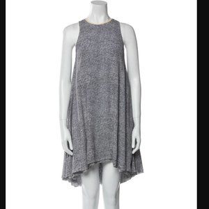 T by Alexander Wang Size 4 Sleeveless Swing Midi Tent Frayed Dress